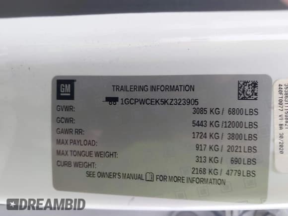 ✅ 2019 Chevrolet Silverado 1500 LT • VIN: 1GCPWCEK5KZ323905 • Lot: 43688496. Wystawiony na IAAI z przebiegiem 152 180 mil. Bezpłatny archiwum sprzedaży aukcyjnych z USA i szczegółowy raport historii pojazdu na DreamBid. Zdjęcie 9.