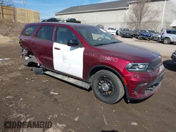2024 Dodge Durango Pursuit with VIN 1C4SDJFT7RC100760, listed as a IAAI auction lot 41784948 with 7,265 mi miles and . Bid and sale history available at DreamBid. Image 1.