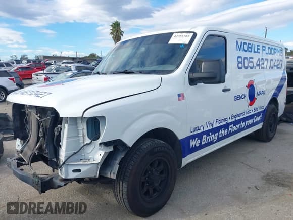 ✅ 2016 Nissan NV S • VIN: 1N6BF0KM4GN808661 • Lot: 43751723. Listed on IAAI with 122,067 mi. Free auction sales archive from the USA and detailed vehicle history report at DreamBid. Image 2.
