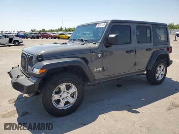 ✅ 2021 Jeep Wrangler Unlimited Sport S • VIN: 1C4HJXDN7MW527762 • Lot: 54991125. Listed on Copart with 83,382 mi. Free auction sales archive from the USA and detailed vehicle history report at DreamBid. Image 1.