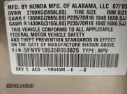 ✅ 2005 Honda Pilot EX-L • VIN: 5FNYF18535B053825 • Lot: 42482002. Listed on IAAI with 230,606 mi. Free auction sales archive from the USA and detailed vehicle history report at DreamBid. Image 9.