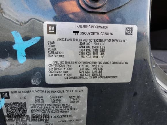 ✅ 2020 Chevrolet Silverado 1500 LTZ • VIN: 3GCUYGET9LG378176 • Lot: 85548235. Wystawiony na Copart z przebiegiem 89 265 mil. Bezpłatny archiwum sprzedaży aukcyjnych z USA i szczegółowy raport historii pojazdu na DreamBid. Zdjęcie 13.