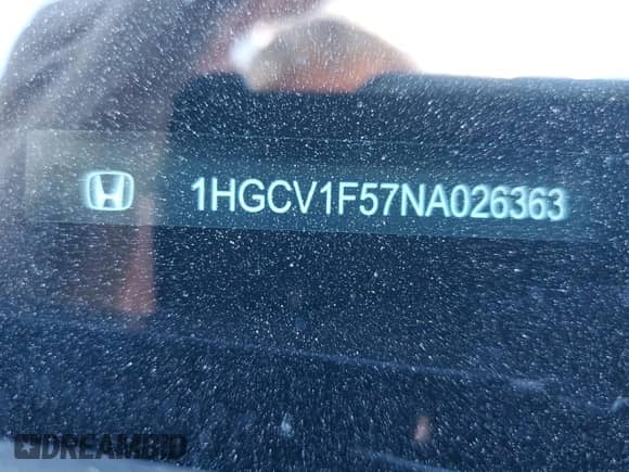 2022 Honda Accord EX-L with VIN 1HGCV1F57NA026363, listed as a Copart auction lot 70476965 with 47,511 mi miles and Salvage title. Bid and sale history available at DreamBid. Image 13.