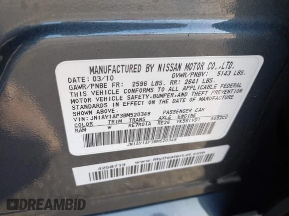 ✅ 2011 Infiniti M • VIN: JN1AY1AP3BM520349 • Лот: 41319793. Опубликован ранее на IAAI с пробегом 71 283 миль. Бесплатный доступ к архиву аукционных продаж из США и подробный отчёт об истории автомобиля на DreamBid. Изображение 9.