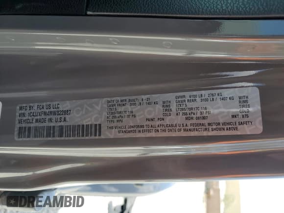 ✅ 2021 Jeep Wrangler Unlimited Rubicon • VIN: 1C4JJXFM4MW822887 • Lot: 81041205. Wystawiony na Copart z przebiegiem 100 601 mil. Bezpłatny archiwum sprzedaży aukcyjnych z USA i szczegółowy raport historii pojazdu na DreamBid. Zdjęcie 13.