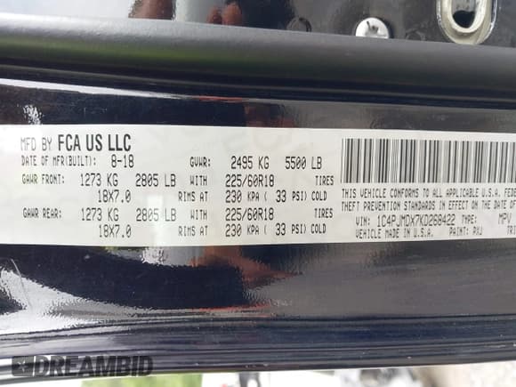 ✅ 2019 Jeep Cherokee Limited • VIN: 1C4PJMDX7KD268422 • Лот: 43010187. Опубликован ранее на IAAI с пробегом 160 380 миль. Бесплатный доступ к архиву аукционных продаж из США и подробный отчёт об истории автомобиля на DreamBid. Изображение 9.