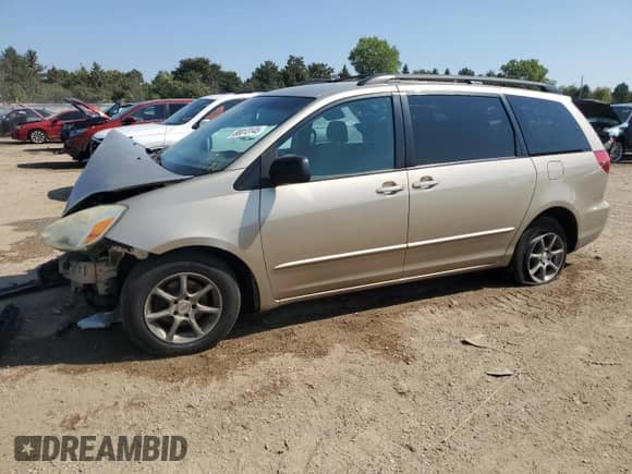 2005 Toyota Sienna LE with VIN 5TDZA23C95S290491, listed as a Copart auction lot 80013145 with Not provided miles and Salvage title. Bid and sale history available at DreamBid. Image 1.
