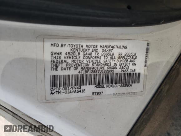 ✅ 1997 Toyota Avalon XL • VIN: 4T1BF12B8VU182635 • Лот: 69010194. Опубликован ранее на Copart с пробегом 224 893 миль. Бесплатный доступ к архиву аукционных продаж из США и подробный отчёт об истории автомобиля на DreamBid. Изображение 14.