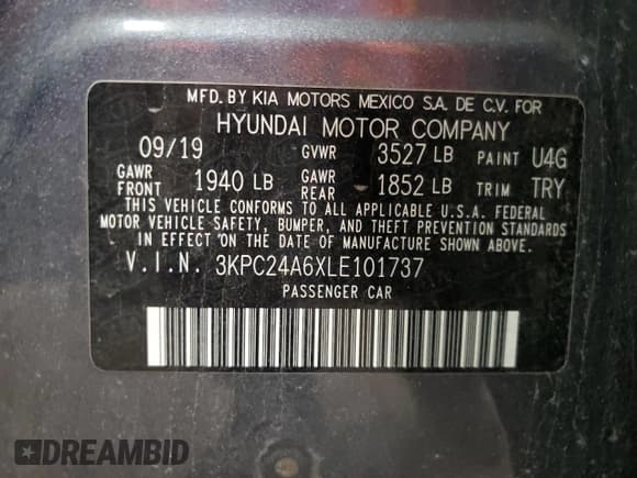 ✅ 2020 Hyundai Accent SE • VIN: 3KPC24A6XLE101737 • Лот: 68625664. Опубликован ранее на Copart с пробегом 40 060 миль. Бесплатный доступ к архиву аукционных продаж из США и подробный отчёт об истории автомобиля на DreamBid. Изображение 12.