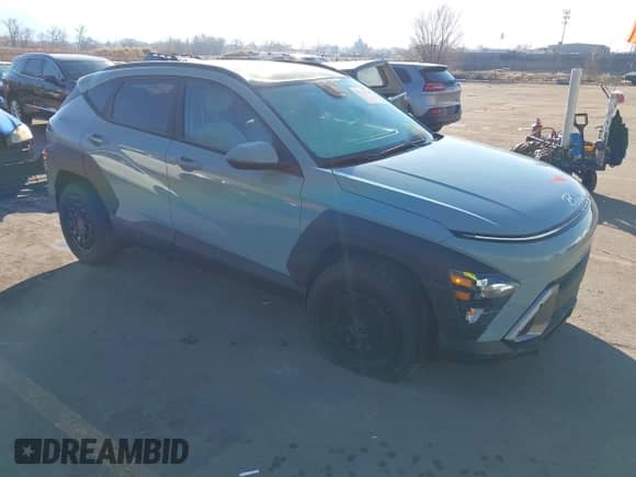 2024 Hyundai Kona SEL with VIN KM8HBCAB6RU148816, listed as a IAAI auction lot 41313124 with 3,186 mi miles and . Bid and sale history available at DreamBid. Image 1.