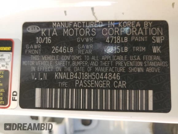 ✅ 2017 Kia Cadenza Premium • VIN: KNALB4J18H5044846 • Lot: 83874995. Wystawiony na Copart z przebiegiem 97 411 mil. Bezpłatny archiwum sprzedaży aukcyjnych z USA i szczegółowy raport historii pojazdu na DreamBid. Zdjęcie 13.