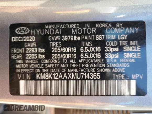 ✅ 2021 Hyundai Kona SE • VIN: KM8K12AAXMU714365 • Лот: 50586834. Опубликован ранее на Copart с пробегом 55 681 миль. Бесплатный доступ к архиву аукционных продаж из США и подробный отчёт об истории автомобиля на DreamBid. Изображение 13.