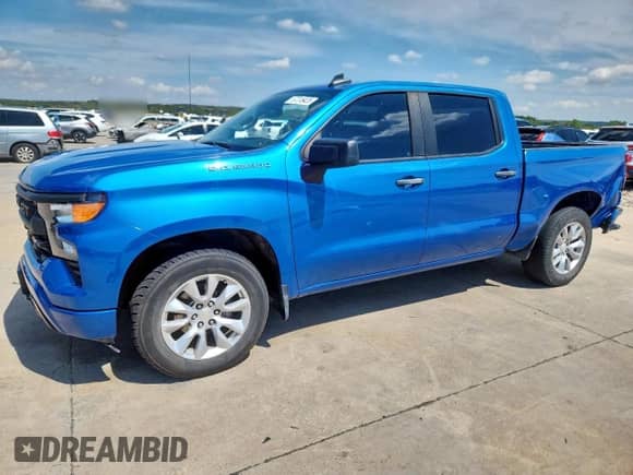 2022 Chevrolet Silverado 1500 Custom with VIN 3GCPABEK8NG626528, listed as a Copart auction lot 67318435 with 103,480 mi miles and Clean title. Bid and sale history available at DreamBid. Image 1.