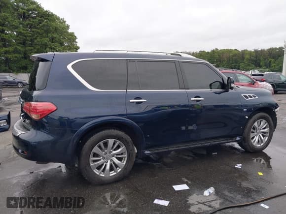 ✅ 2017 Infiniti QX80 • VIN: JN8AZ2NEXH9161039 • Lot: 42834006. Listed on IAAI with 82,506 mi. Free auction sales archive from the USA and detailed vehicle history report at DreamBid. Image 14.