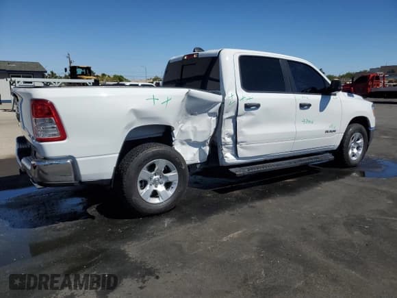 ✅ 2023 Ram 1500 Lone Star • VIN: 1C6SRFMT7PN535692 • Lot: 67076785. Listed on Copart with 25,160 mi. Free auction sales archive from the USA and detailed vehicle history report at DreamBid. Image 3.