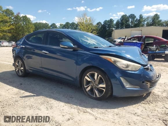 ✅ 2015 Hyundai Elantra Limited • VIN: KMHDH4AEXFU425170 • Lot: 71012725. Listed on Copart with Not provided. Free auction sales archive from the USA and detailed vehicle history report at DreamBid. Image 4.