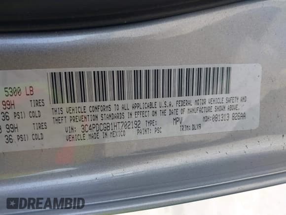 ✅ 2017 Dodge Journey Crossroad Plus • VIN: 3C4PDCGB1HT702192 • Лот: 42293317. Опубликован ранее на IAAI с пробегом 114 658 миль. Бесплатный доступ к архиву аукционных продаж из США и подробный отчёт об истории автомобиля на DreamBid. Изображение 9.