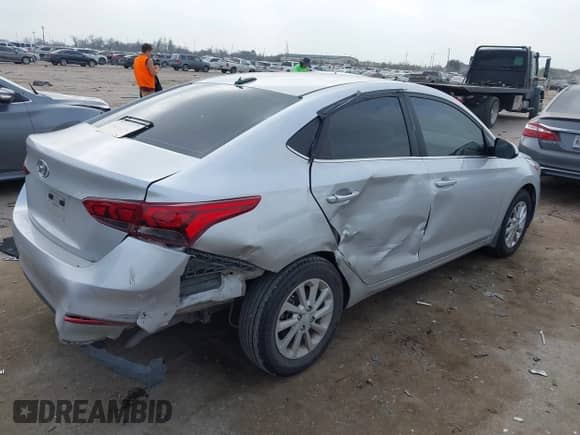 2020 Hyundai Accent SE with VIN 3KPC24A63LE126821, listed as a IAAI auction lot 41555407 with 33,639 mi miles and . Bid and sale history available at DreamBid. Image 4.