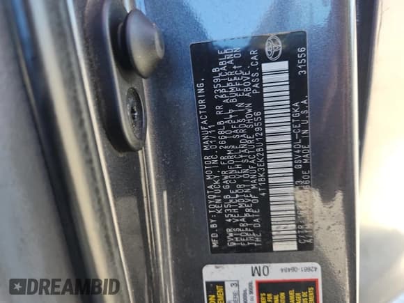 ✅ 2011 Toyota Camry XLE • VIN: 4T1BK3EK2BU129556 • Lot: 82755295. Wystawiony na Copart z przebiegiem 113 899 mil. Bezpłatny archiwum sprzedaży aukcyjnych z USA i szczegółowy raport historii pojazdu na DreamBid. Zdjęcie 12.