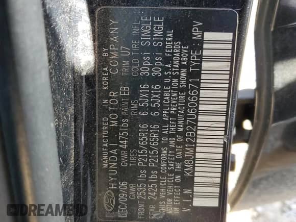 ✅ 2007 Hyundai Tucson GLS • VIN: KM8JM12B27U606671 • Lot: 85808794. Wystawiony na Copart z przebiegiem 497 465 mil mil. Skorzystaj z bezpłatnego archiwum sprzedaży aukcyjnych z USA i zobacz szczegółowy raport historii pojazdu na DreamBid. Zdjęcie 16.