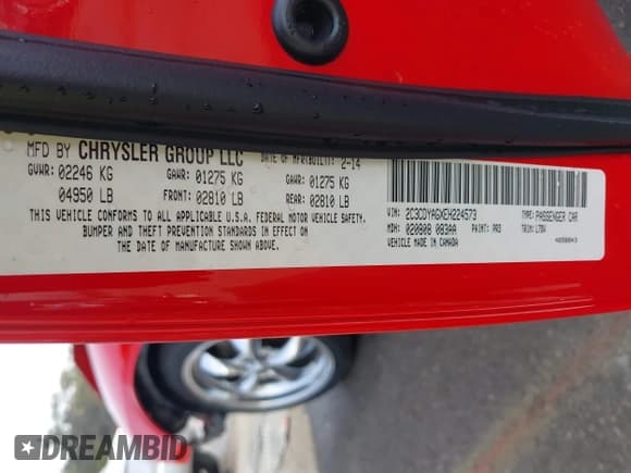 ✅ 2014 Dodge Challenger Rallye Redline • VIN: 2C3CDYAGXEH224573 • Lot: 41228018. Wystawiony na IAAI z przebiegiem 119 482 mil. Bezpłatny archiwum sprzedaży aukcyjnych z USA i szczegółowy raport historii pojazdu na DreamBid. Zdjęcie 9.