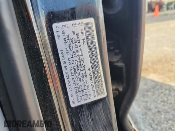 ✅ 2004 Volkswagen Touareg • VIN: WVGBC67L24D023910 • Lot: 82090745. Wystawiony na Copart z przebiegiem 199 832 mil. Bezpłatny archiwum sprzedaży aukcyjnych z USA i szczegółowy raport historii pojazdu na DreamBid. Zdjęcie 13.