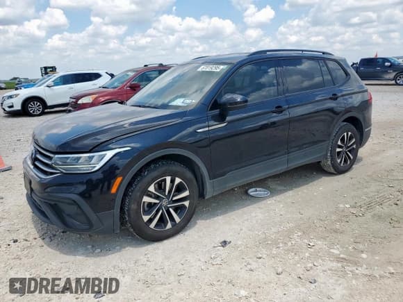 ✅ 2023 Volkswagen Tiguan S • VIN: 3VVRB7AX2PM073000 • Lot: 67019295. Listed on Copart with 40,330 mi. Free auction sales archive from the USA and detailed vehicle history report at DreamBid. Image 1.