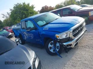 ✅ 2021 Ram 1500 Big Horn • VIN: 1C6SRFBT5MN618150 • Лот: 43194519. Опубликован ранее на IAAI с пробегом 56 403 миль. Бесплатный доступ к архиву аукционных продаж из США и подробный отчёт об истории автомобиля на DreamBid. Изображение 1.