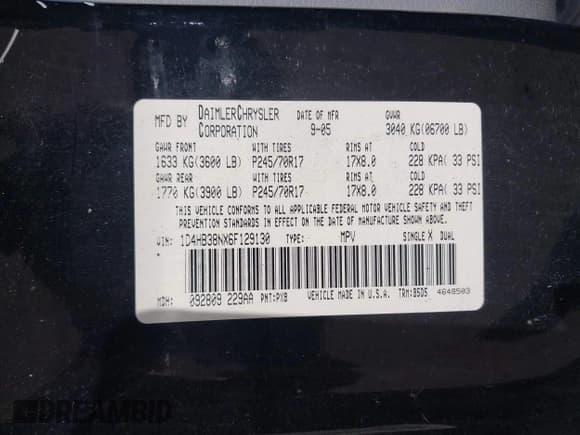 ✅ 2006 Dodge Durango SXT • VIN: 1D4HB38NX6F129130 • Лот: 42736283. Опубликован ранее на IAAI с пробегом 196 389 миль. Бесплатный доступ к архиву аукционных продаж из США и подробный отчёт об истории автомобиля на DreamBid. Изображение 9.