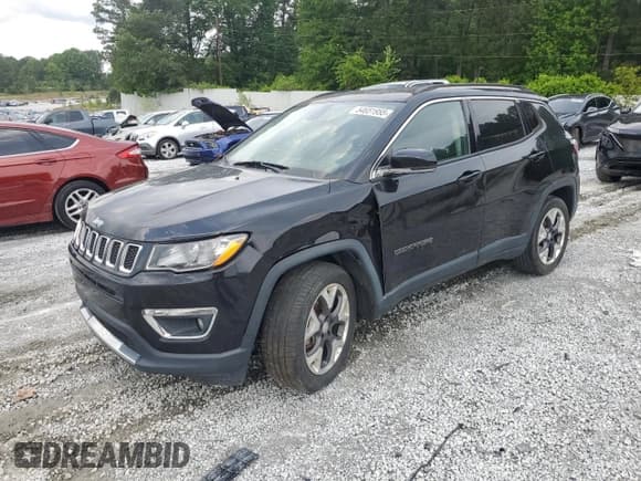 ✅ 2019 Jeep Compass Limited • VIN: 3C4NJCCB3KT675915 • Lot: 54651955. Listed on Copart with 137,218 mi. Free auction sales archive from the USA and detailed vehicle history report at DreamBid. Image 1.