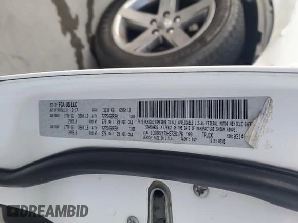 ✅ 2017 Ram 1500 Express • VIN: 1C6RR7KTXHS726176 • Lot: 89653105. Listed on Copart with 276,581 mi. Free auction sales archive from the USA and detailed vehicle history report at DreamBid. Image 12.