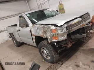 ✅ 2015 Chevrolet Silverado 2500HD Work Truck • VIN: 1GC0KUEG8FZ109107 • Lot: 41208008. Listed on IAAI with 161,539 mi. Free auction sales archive from the USA and detailed vehicle history report at DreamBid. Image 1.