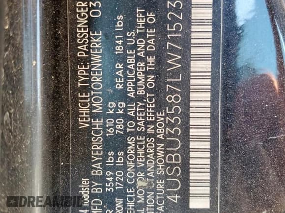 ✅ 2007 BMW Z4 3.0i • VIN: 4USBU33587LW71523 • Lot: 66721255. Wystawiony na Copart z przebiegiem 132 327 mil. Bezpłatny archiwum sprzedaży aukcyjnych z USA i szczegółowy raport historii pojazdu na DreamBid. Zdjęcie 12.