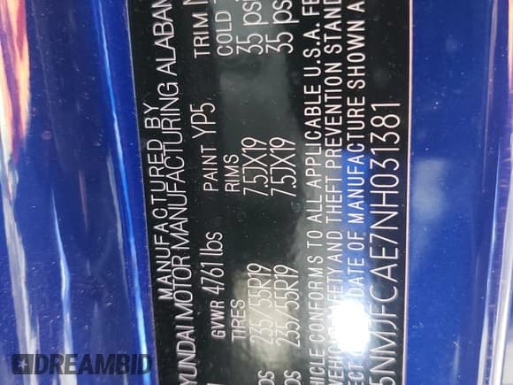 ✅ 2022 Hyundai Tucson SEL • VIN: 5NMJFCAE7NH031381 • Lot: 39883253. Wystawiony na Copart z przebiegiem 24 357 mil. Bezpłatny archiwum sprzedaży aukcyjnych z USA i szczegółowy raport historii pojazdu na DreamBid. Zdjęcie 13.