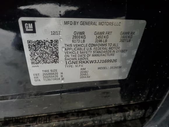 ✅ 2018 Chevrolet Traverse Premier • VIN: 1GNERKKW3JJ169926 • Lot: 54663374. Wystawiony na Copart z przebiegiem 127 409 mil. Bezpłatny archiwum sprzedaży aukcyjnych z USA i szczegółowy raport historii pojazdu na DreamBid. Zdjęcie 15.