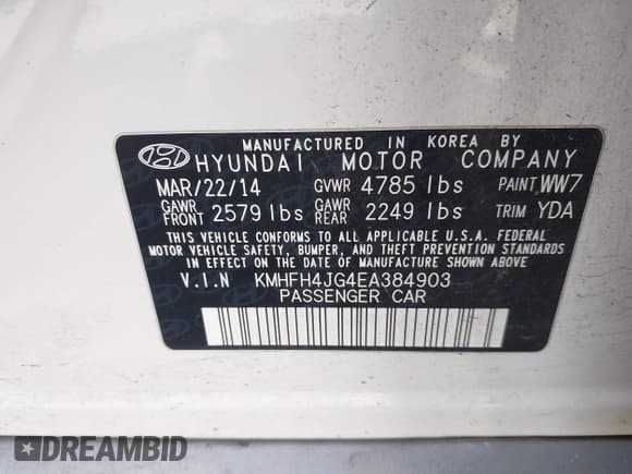 ✅ 2014 Hyundai Azera Limited • VIN: KMHFH4JG4EA384903 • Лот: 43661880. Опубликован ранее на IAAI с пробегом 113 853 миль. Бесплатный доступ к архиву аукционных продаж из США и подробный отчёт об истории автомобиля на DreamBid. Изображение 9.