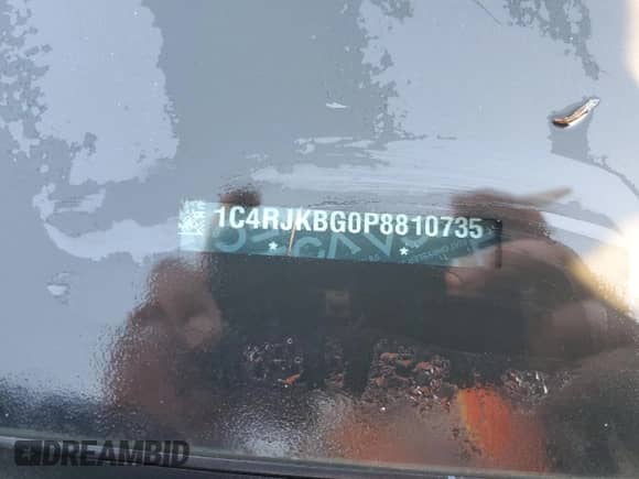 2023 Jeep Grand Cherokee Limited с VIN 1C4RJKBG0P8810735, выставлен на аукционе Copart как лот 87291505 с пробегом Не указан миль и Списание • Salvage title. История ставок и продаж доступна на DreamBid. Изображение 14.