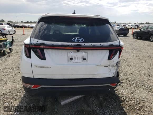 2023 Hyundai Tucson SEL Convenience with VIN KM8JFCA13PU102029, listed as a Copart auction lot 83863585 with 43,530 mi miles and Salvage title. Bid and sale history available at DreamBid. Image 6.