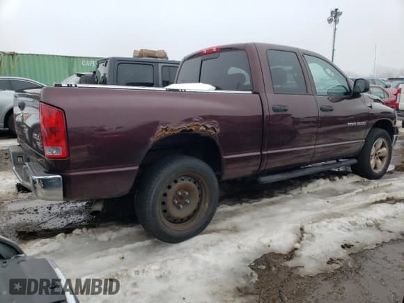 ✅ 2005 Dodge 1500 SLT • VIN: 1D7HU18N45S340542 • Лот: 40045284. Опубликован ранее на Copart с пробегом 169 493 миль. Бесплатный доступ к архиву аукционных продаж из США и подробный отчёт об истории автомобиля на DreamBid. Изображение 3.