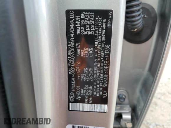 ✅ 2024 Hyundai Tucson SEL • VIN: 5NMJF3DE3RH411268 • Lot: 73893024. Wystawiony na Copart z przebiegiem 2 917 mil. Bezpłatny archiwum sprzedaży aukcyjnych z USA i szczegółowy raport historii pojazdu na DreamBid. Zdjęcie 14.