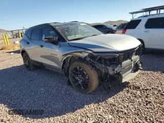 2023 Chevrolet Blazer LT with VIN 3GNKBDR41PS187081, listed as a Copart auction lot 71483244 with 9,814 mi miles and Salvage title. Bid and sale history available at DreamBid. Image 4.