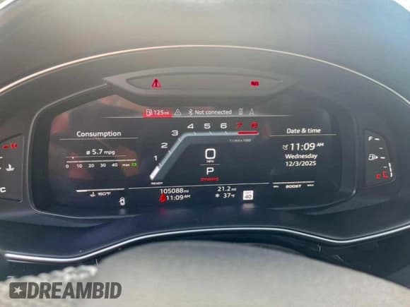 ✅ 2021 Audi SQ7 Premium Plus • VIN: WA1AWBF76MD023410 • Лот: 95775145. Опубликован ранее на Copart с пробегом 105 088 миль. Бесплатный доступ к архиву аукционных продаж из США и подробный отчёт об истории автомобиля на DreamBid. Изображение 9.