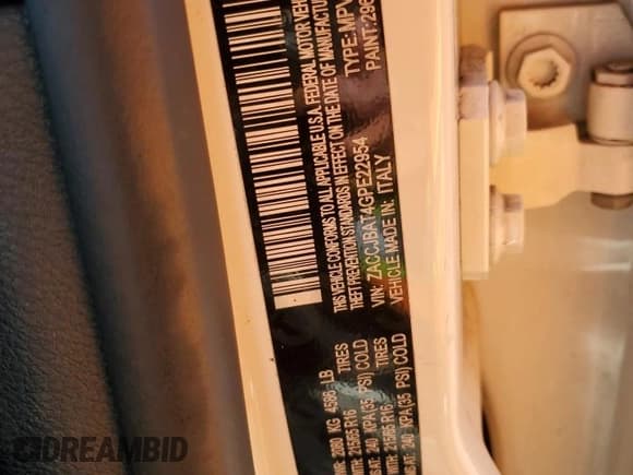 ✅ 2016 Jeep Renegade Sport • VIN: ZACCJBAT4GPE22954 • Lot: 90035095. Listed on Copart with 83,737 mi. Free auction sales archive from the USA and detailed vehicle history report at DreamBid. Image 12.