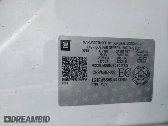 ✅ 2018 Chevrolet Bolt EV LT • VIN: 1G1FW6S08J4133200 • Lot: 50727975. Wystawiony na Copart z przebiegiem 142 446 mil. Bezpłatny archiwum sprzedaży aukcyjnych z USA i szczegółowy raport historii pojazdu na DreamBid. Zdjęcie 13.