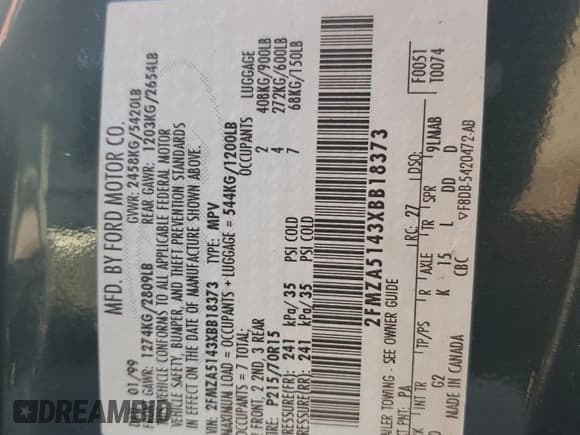 ✅ 1999 Ford Windstar LX • VIN: 2FMZA5143XBB18373 • Lot: 74350754. Wystawiony na Copart z przebiegiem 234 594 mil. Bezpłatny archiwum sprzedaży aukcyjnych z USA i szczegółowy raport historii pojazdu na DreamBid. Zdjęcie 13.