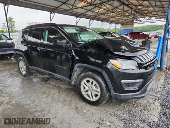 ✅ 2021 Jeep Compass Sport • VIN: 3C4NJCAB6MT522936 • Lot: 58788195. Listed on Copart with 58,196 mi. Free auction sales archive from the USA and detailed vehicle history report at DreamBid. Image 4.