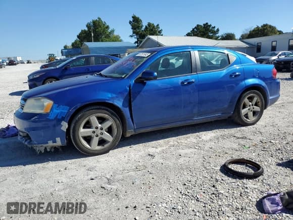 ✅ 2013 Dodge Avenger SXT • VIN: 1C3CDZCG7DN508560 • Lot: 87261545. Listed on Copart with 63,791 mi. Free auction sales archive from the USA and detailed vehicle history report at DreamBid. Image 1.