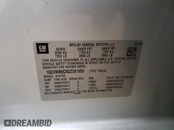 ✅ 2016 Chevrolet Silverado 1500 LT • VIN: 1GCVKREC6GZ381950 • Lot: 91803865. Wystawiony na Copart z przebiegiem 150 154 mil. Bezpłatny archiwum sprzedaży aukcyjnych z USA i szczegółowy raport historii pojazdu na DreamBid. Zdjęcie 12.