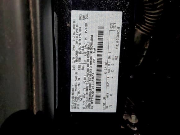 ✅ 2025 Ford F-350 XLT • VIN: 1FT8W3DT0SEC53655 • Лот: 95520485. Опубликован ранее на Copart с пробегом 90 904 миль. Бесплатный доступ к архиву аукционных продаж из США и подробный отчёт об истории автомобиля на DreamBid. Изображение 12.