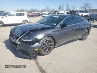 2021 Hyundai Sonata N Line with VIN 5NPEK4JC4MH115354, listed as a Copart auction lot 50501605 with 76,934 mi miles and Clean title. Bid and sale history available at DreamBid. Image 1.